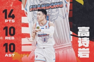 生涯第7次三双！高诗岩：人心中的成见是一座大山 但是我不在乎