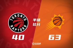 太阳第二节39-11&半场领先猛龙23分 布克15分5助 杜兰特5分3助