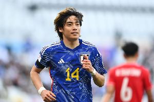 高效！本届18强赛伊东纯也已贡献1球6助，平均不到40分钟造一球