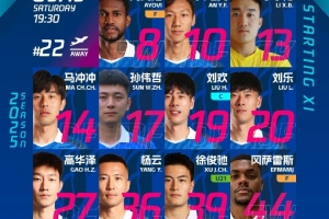 🔵⚪️首发阵容来了