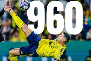 只差最后40球！C罗攻入生涯960球，皇马450球曼联145球胜利116球