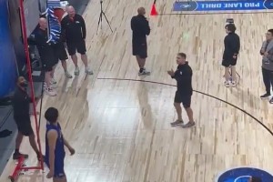 😂不是我的强项！杨瀚森联合试训测试弹跳，确实这高度有点低！