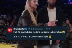 关心后者伤势？美媒调侃：KD不停地在瞄布林克的腿😭😭