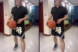 忍不住笑了！徐静雨这胯下运球水平，比各位吧友如何？😂