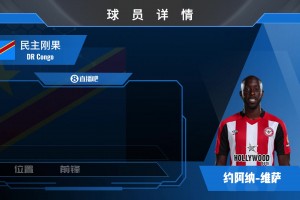 维萨球员集锦：左右脚能力较为均衡 策应能力良好的前锋