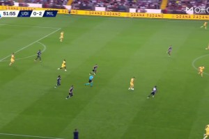 米兰3-0领先！拉比奥特送助攻，普利西奇小角度打门得手