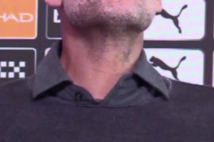 记者现场询问瓜迪奥拉关格伊的转会，瓜帅立马出声打断：无可奉告