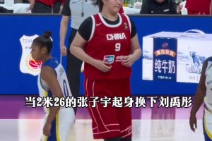 当2米26的张子宇换下大宝贝刘禹彤！对手内线直接崩了